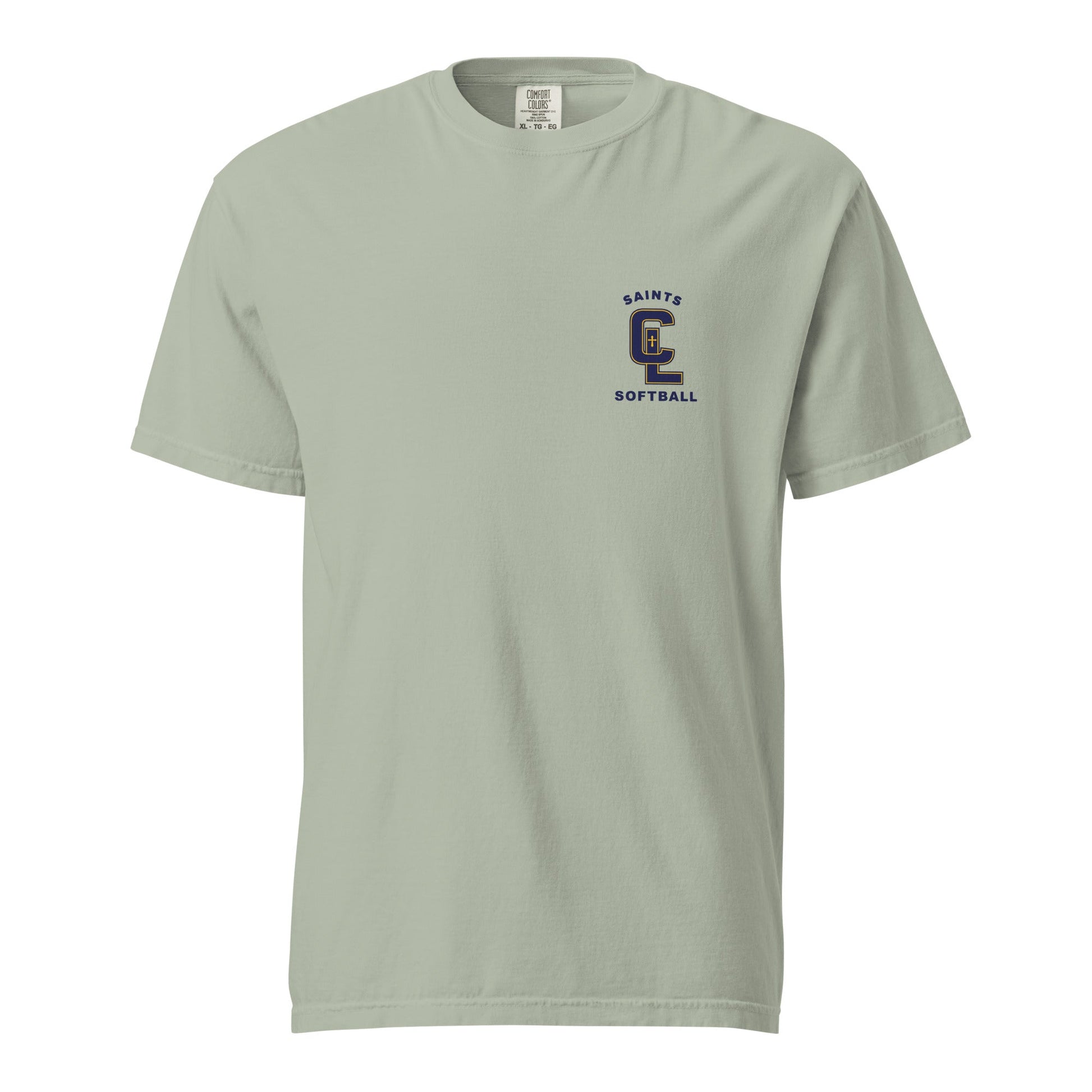 Signature | Comfort Colors T-Shirt | Crean Lutheran Softball | Navy CL Softball Logo