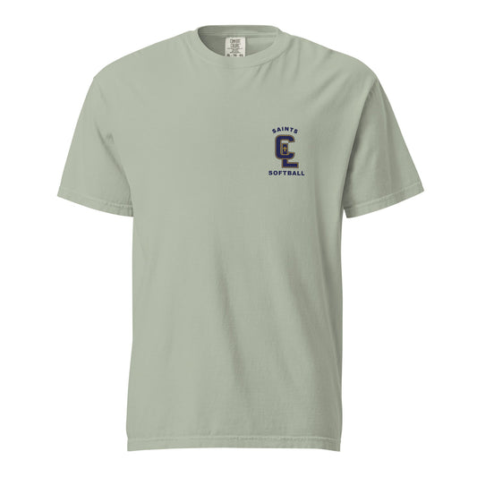 Signature | Comfort Colors T-Shirt | Crean Lutheran Softball | Navy CL Softball Logo