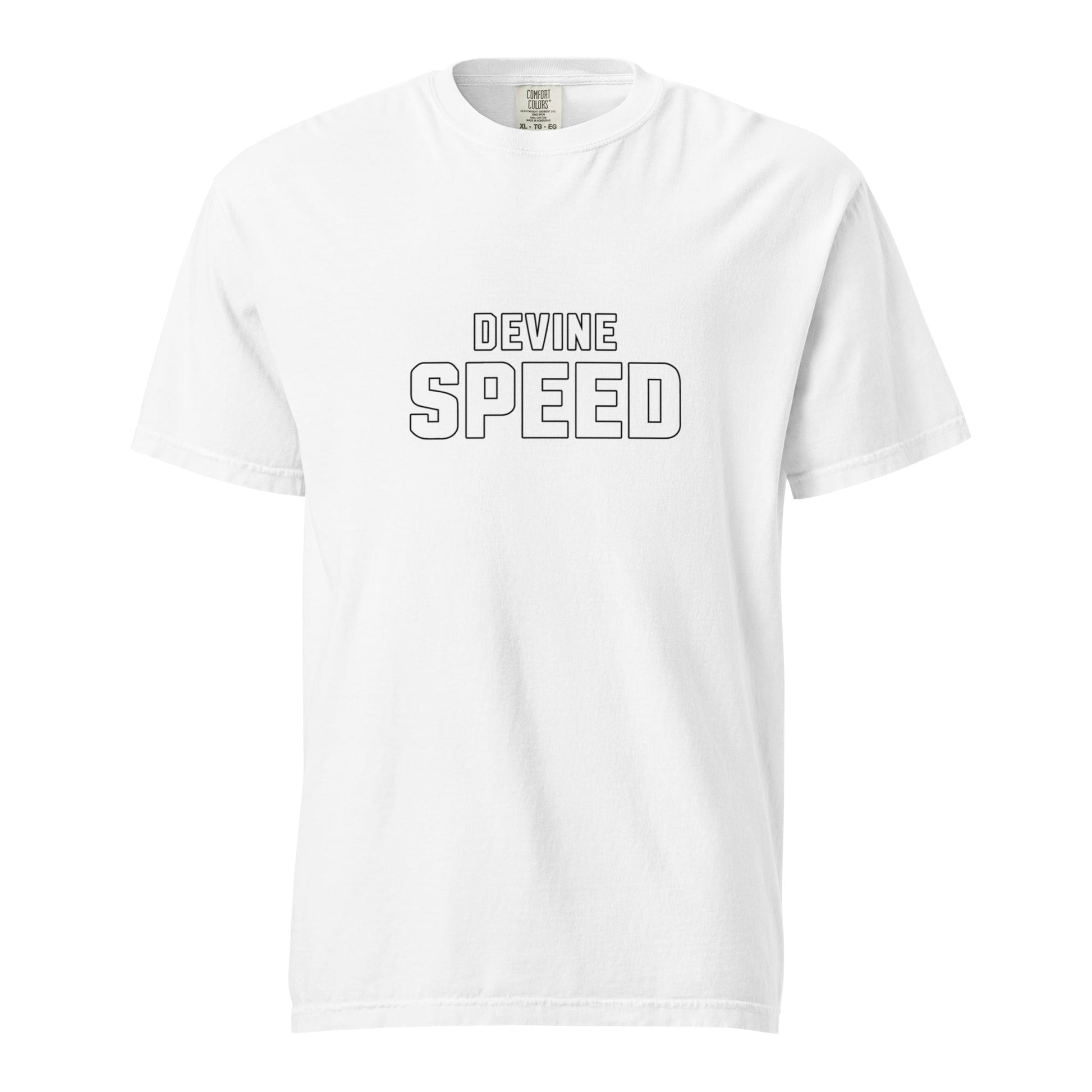 Signature | Comfort Colors T-Shirt | Devine Speed | Script Logo
