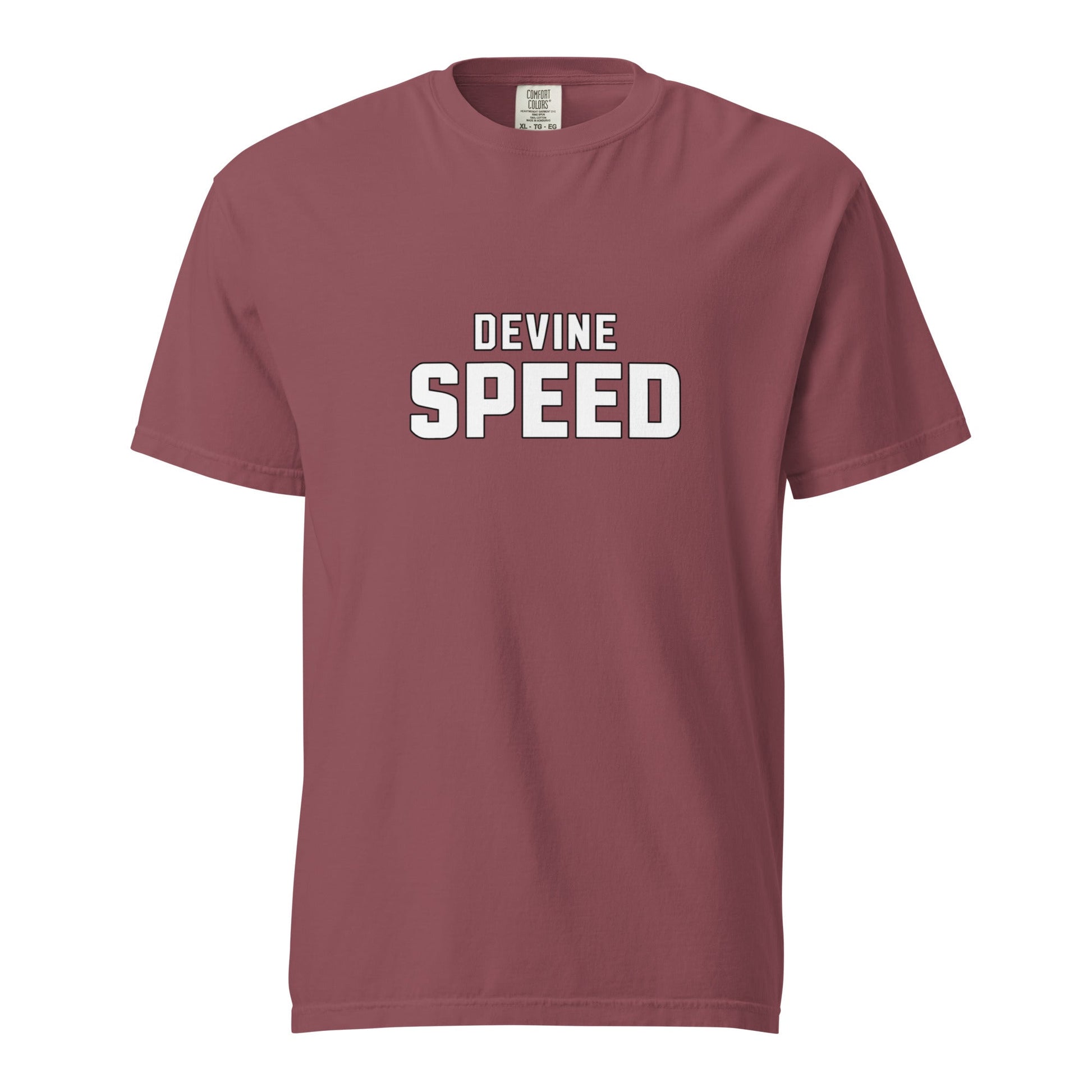 Signature | Comfort Colors T-Shirt | Devine Speed | Script Logo