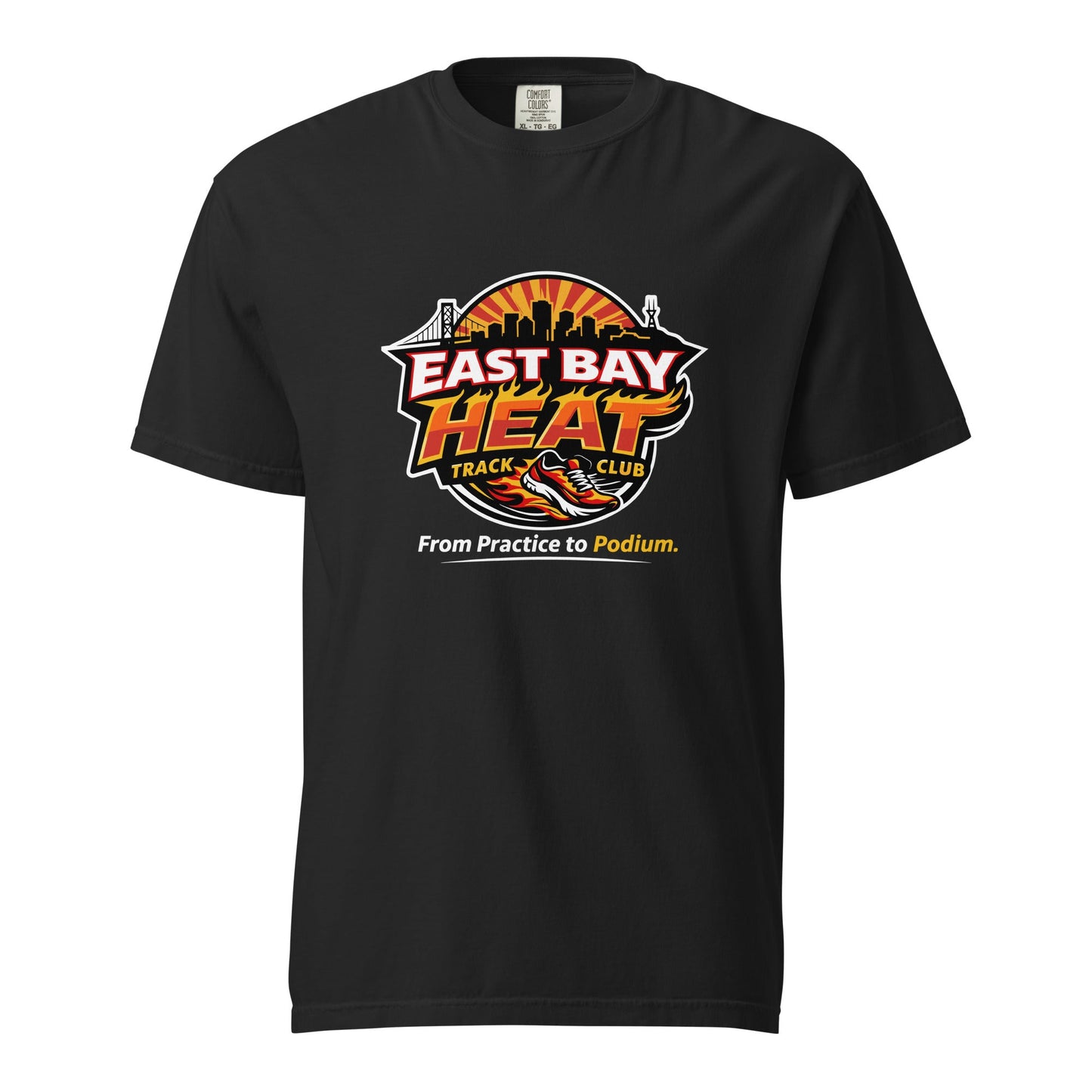 Signature | Comfort Colors T-Shirt | East Bay Heat Track Club | Script Logo