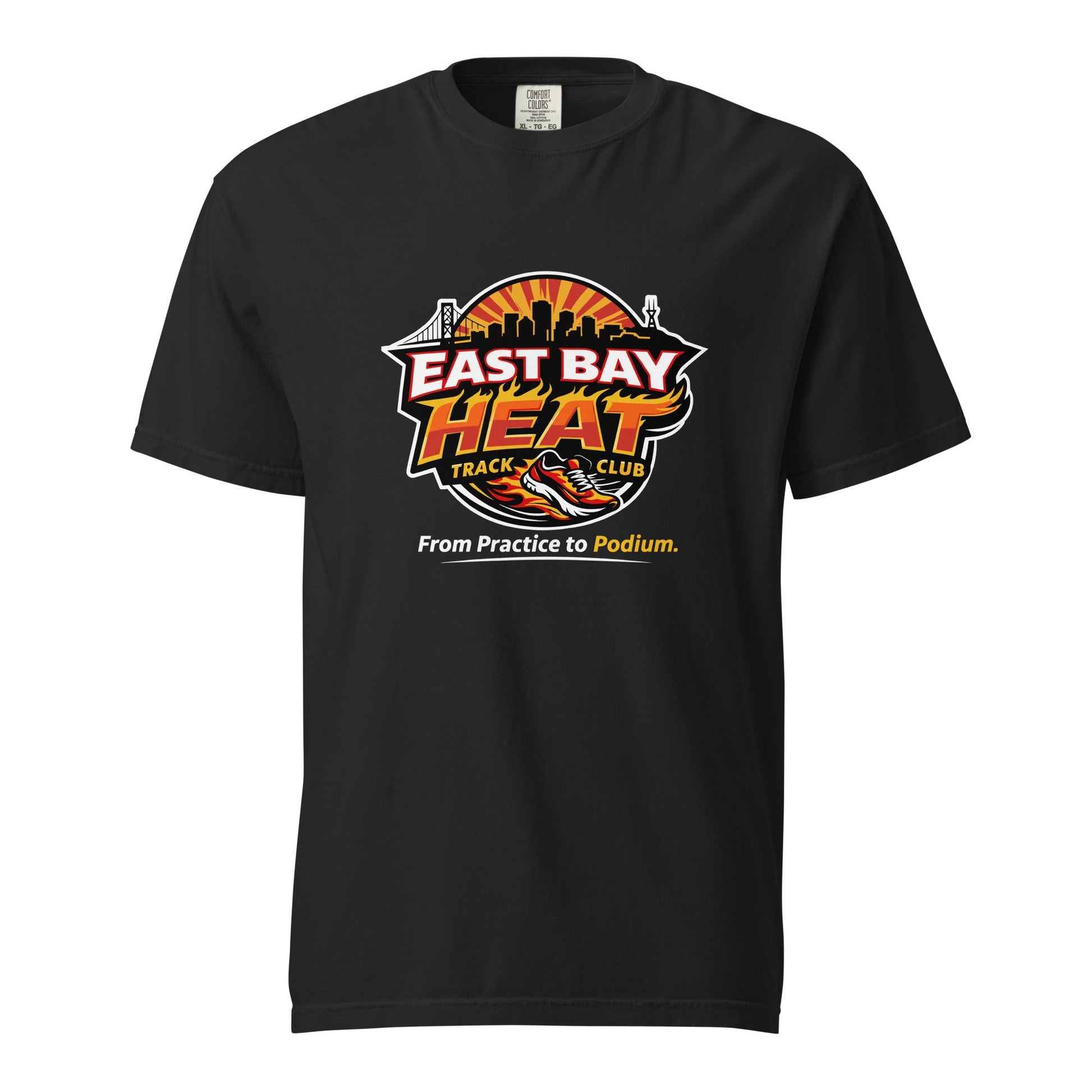 Signature | Comfort Colors T-Shirt | East Bay Heat Track Club | Script Logo