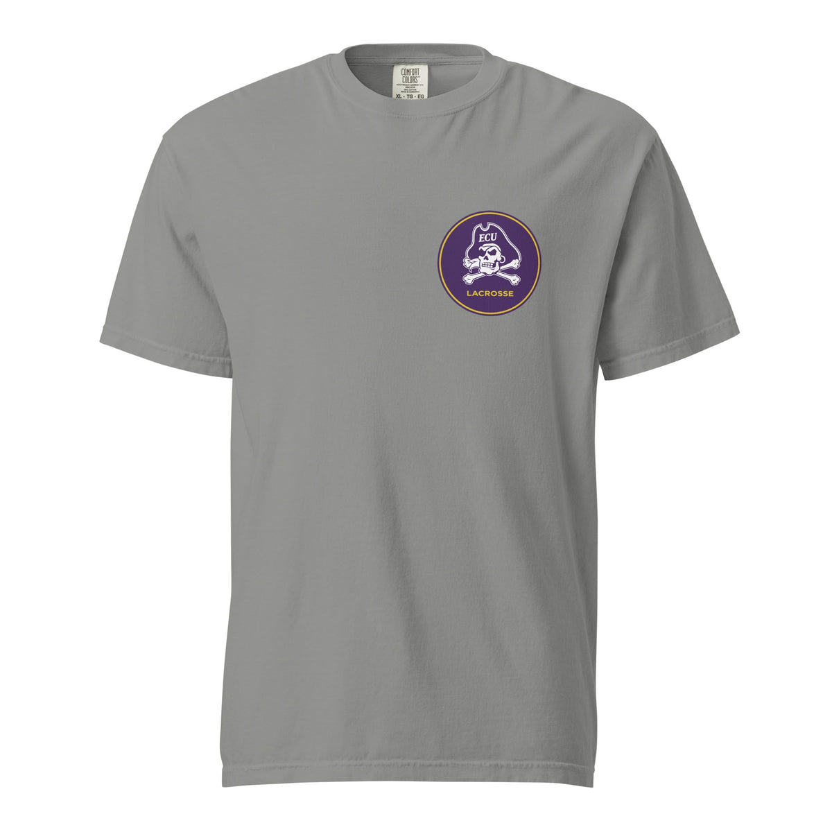 Signature | Comfort Colors T-Shirt | ECU Club Womens Lacrosse | Badge Logo