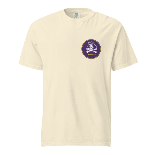 Signature | Comfort Colors T-Shirt | ECU Club Womens Lacrosse | Badge Logo