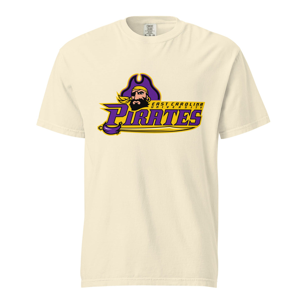 Signature | Comfort Colors T-Shirt | ECU Club Womens Lacrosse | Pirate Emblem Logo