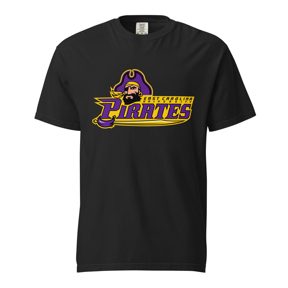 Signature | Comfort Colors T-Shirt | ECU Club Womens Lacrosse | Pirate Emblem Logo