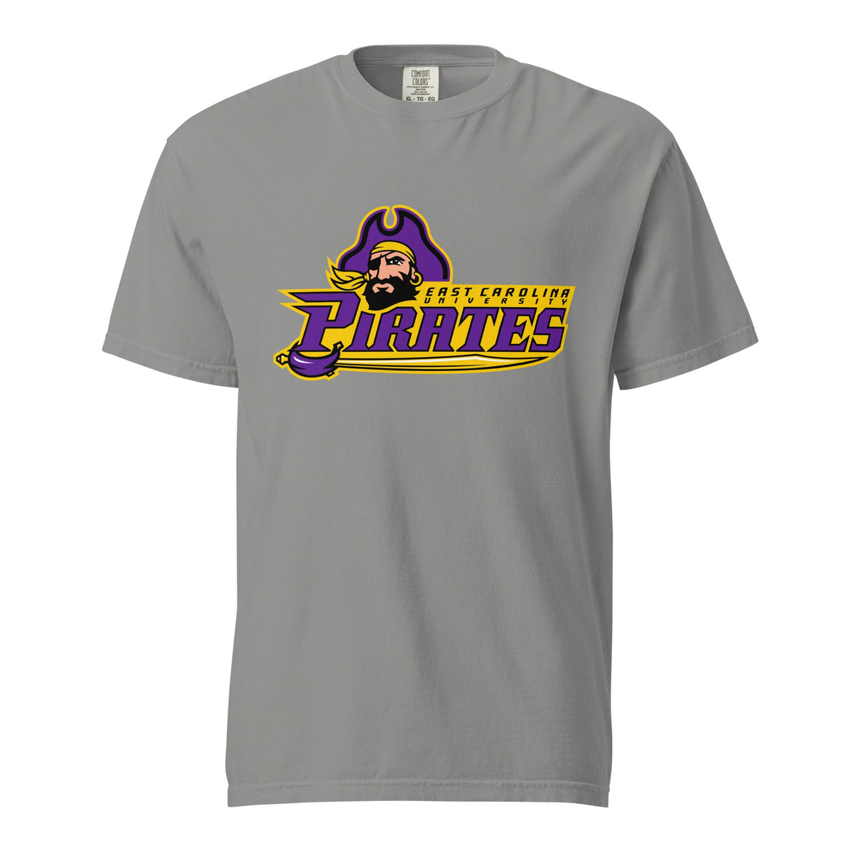 Signature | Comfort Colors T-Shirt | ECU Club Womens Lacrosse | Pirate Emblem Logo