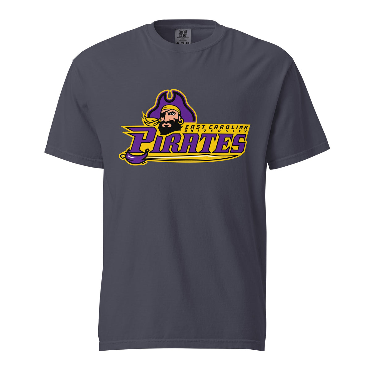 Signature | Comfort Colors T-Shirt | ECU Club Womens Lacrosse | Pirate Emblem Logo