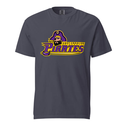 Signature | Comfort Colors T-Shirt | ECU Club Womens Lacrosse | Pirate Emblem Logo