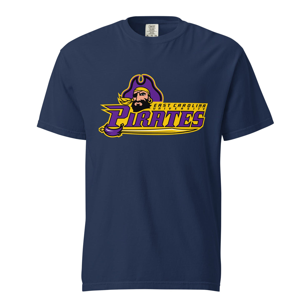 Signature | Comfort Colors T-Shirt | ECU Club Womens Lacrosse | Pirate Emblem Logo