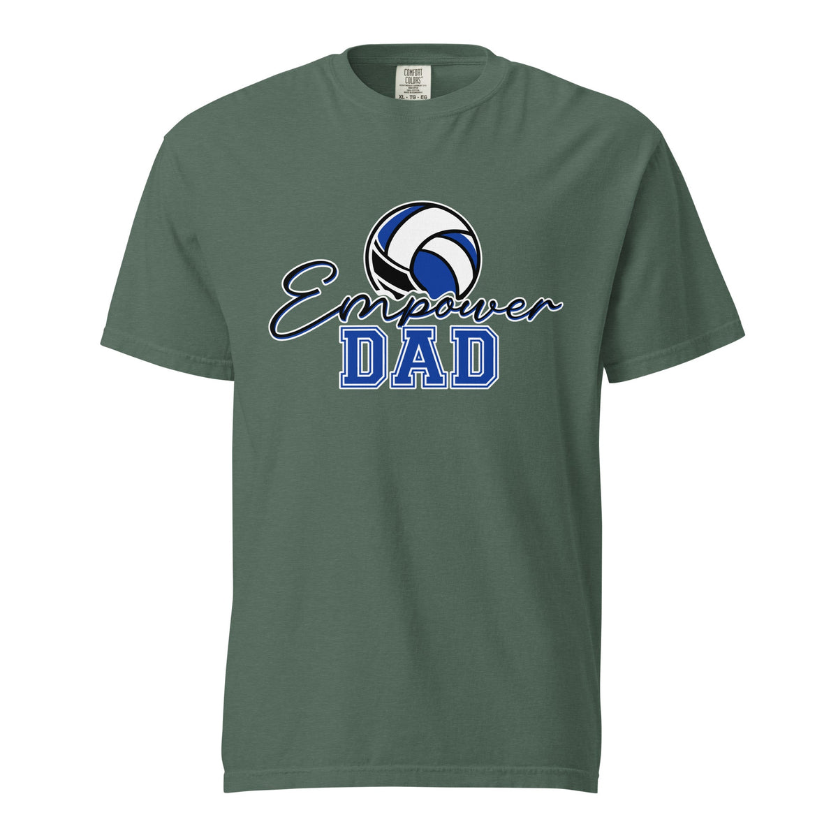 Signature | Comfort Colors T-Shirt | Empower Volleyball Club | Dad Crest Logo