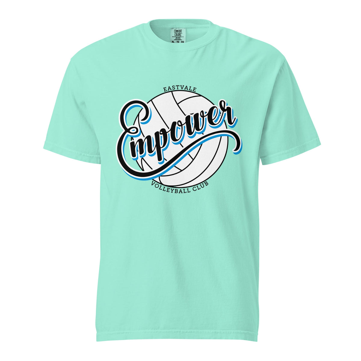 Signature | Comfort Colors T-Shirt | Empower Volleyball Club | Emblem Logo