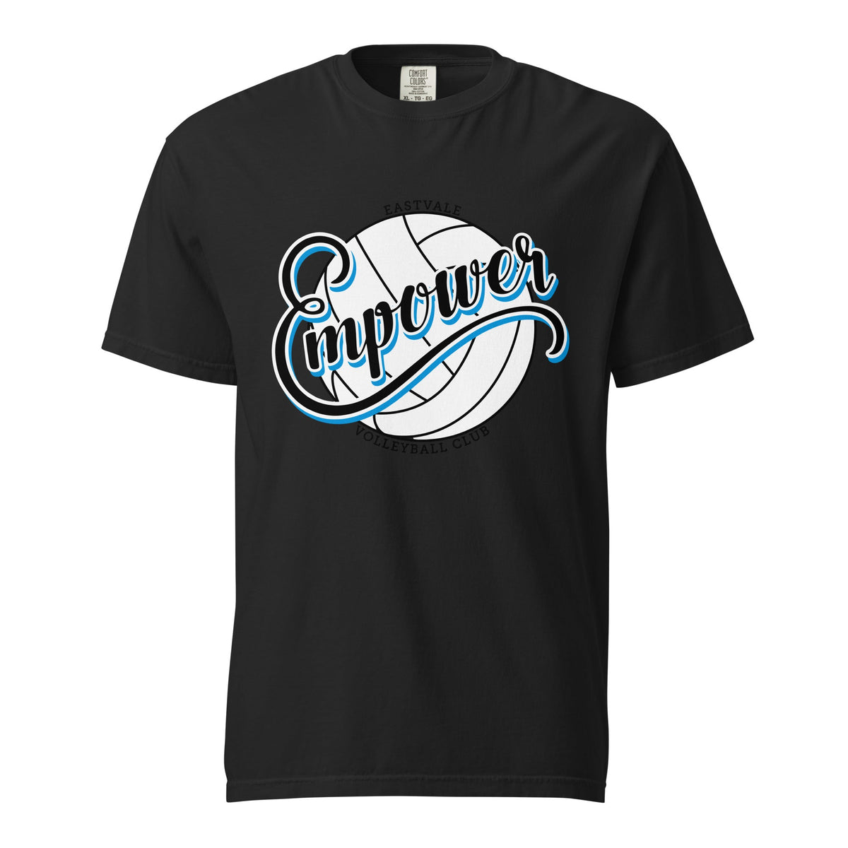 Signature | Comfort Colors T-Shirt | Empower Volleyball Club | Emblem Logo