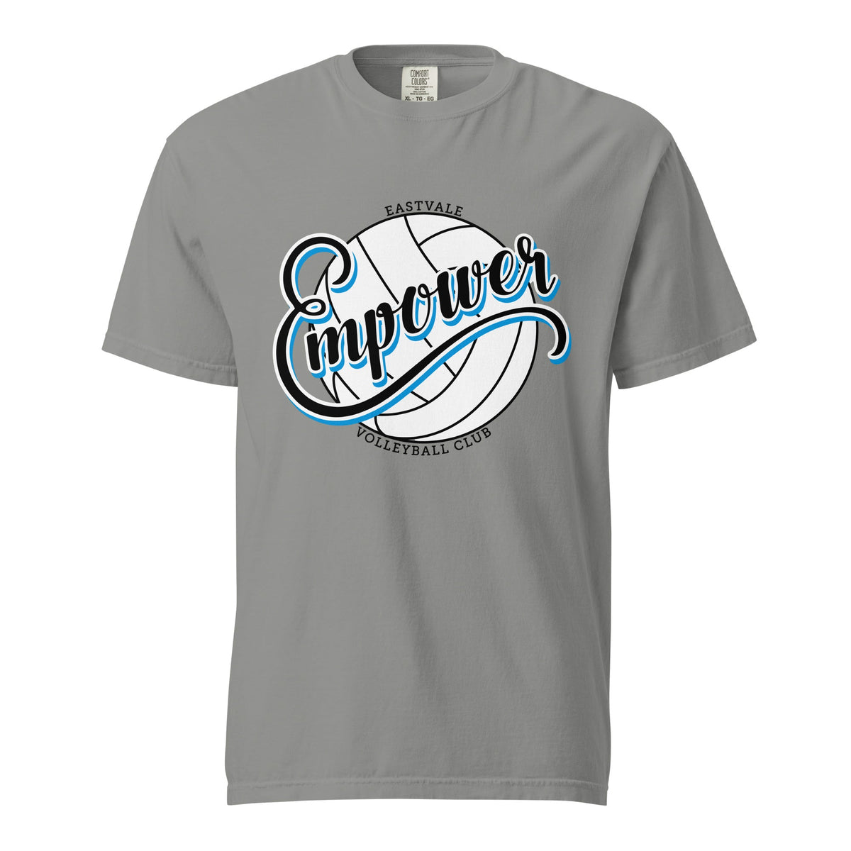 Signature | Comfort Colors T-Shirt | Empower Volleyball Club | Emblem Logo
