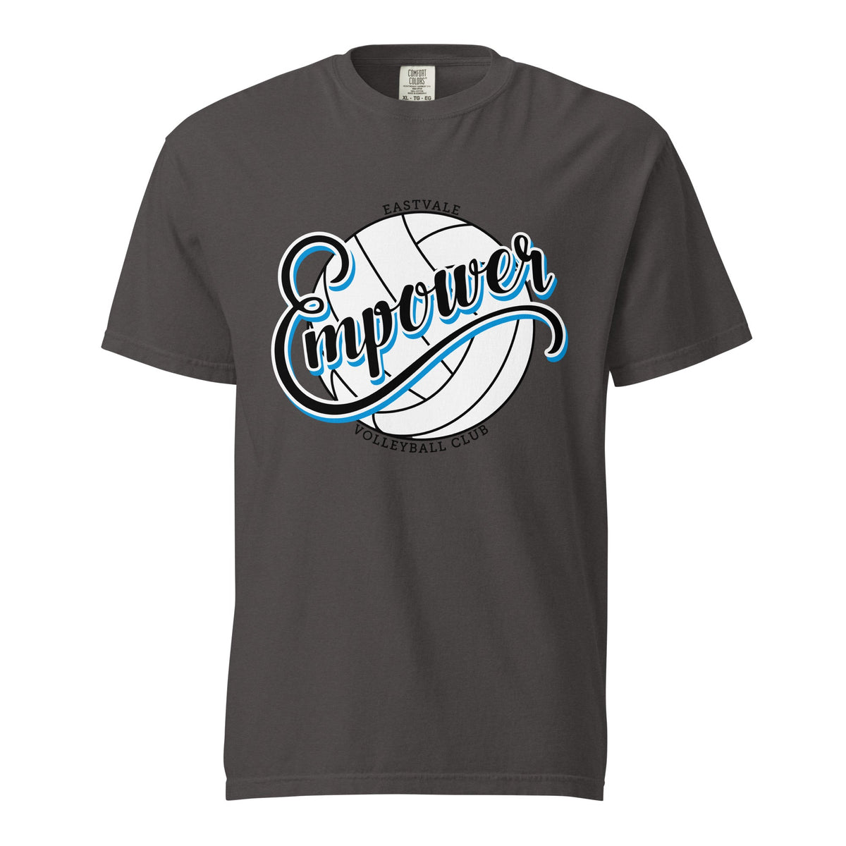 Signature | Comfort Colors T-Shirt | Empower Volleyball Club | Emblem Logo