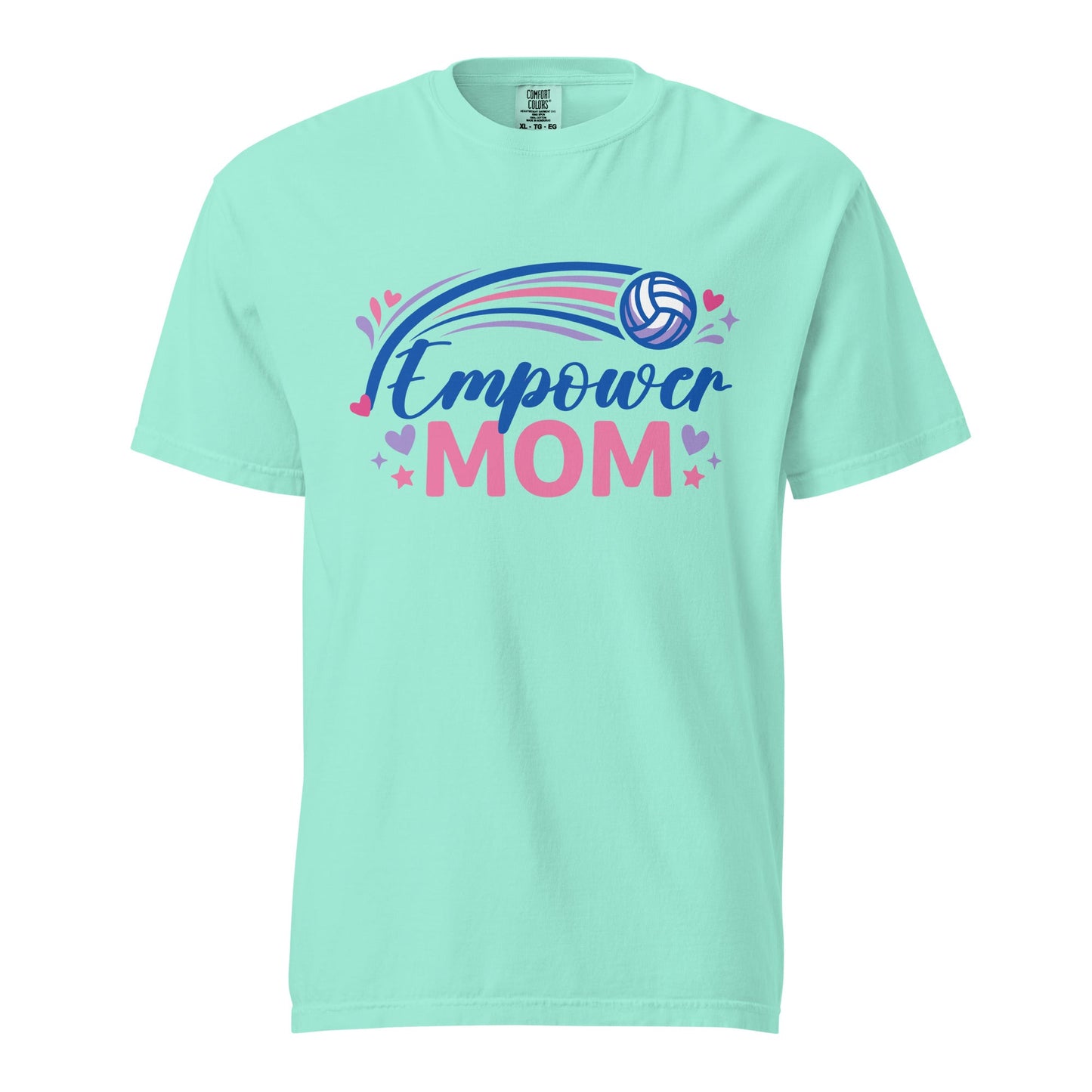 Signature | Comfort Colors T-Shirt | Empower Volleyball Club | Mom Crest Logo