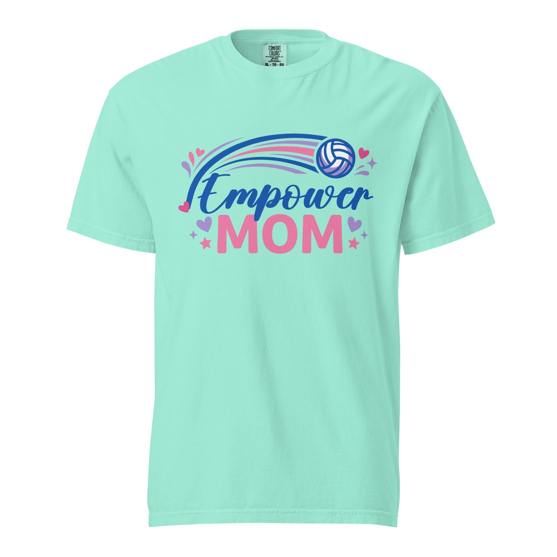 Signature | Comfort Colors T-Shirt | Empower Volleyball Club | Mom Crest Logo