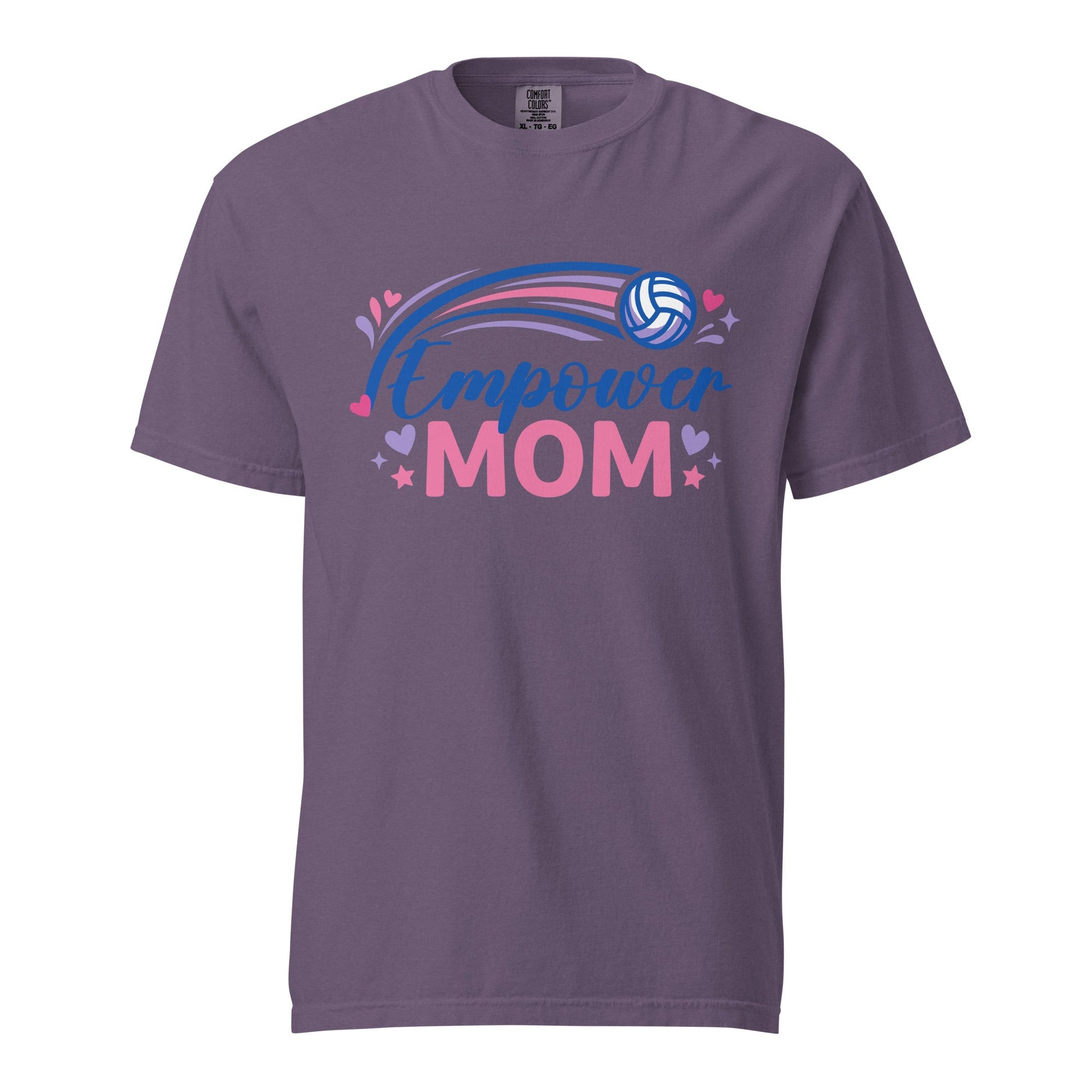 Signature | Comfort Colors T-Shirt | Empower Volleyball Club | Mom Crest Logo