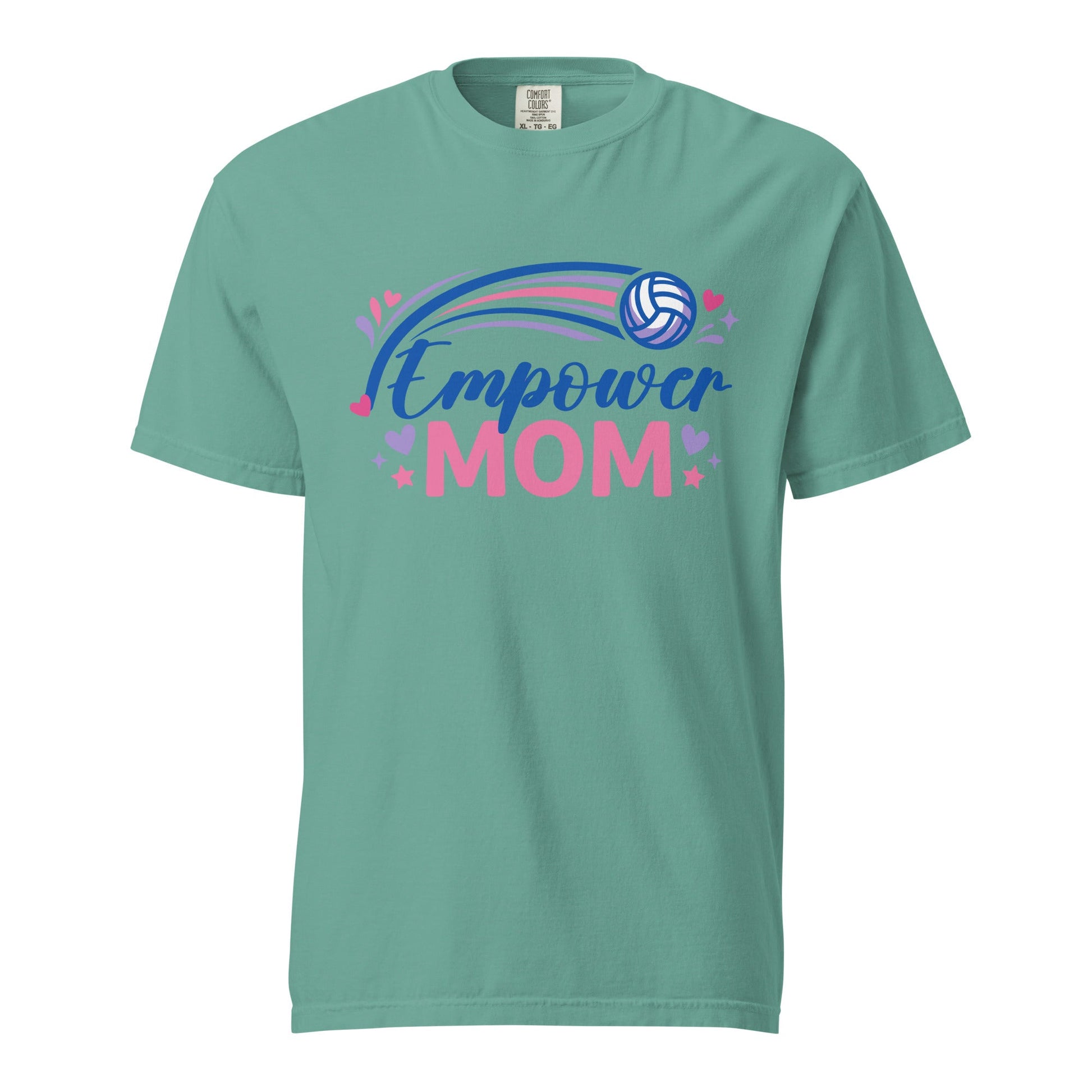 Signature | Comfort Colors T-Shirt | Empower Volleyball Club | Mom Crest Logo