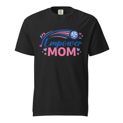 Signature | Comfort Colors T-Shirt | Empower Volleyball Club | Mom Crest Logo