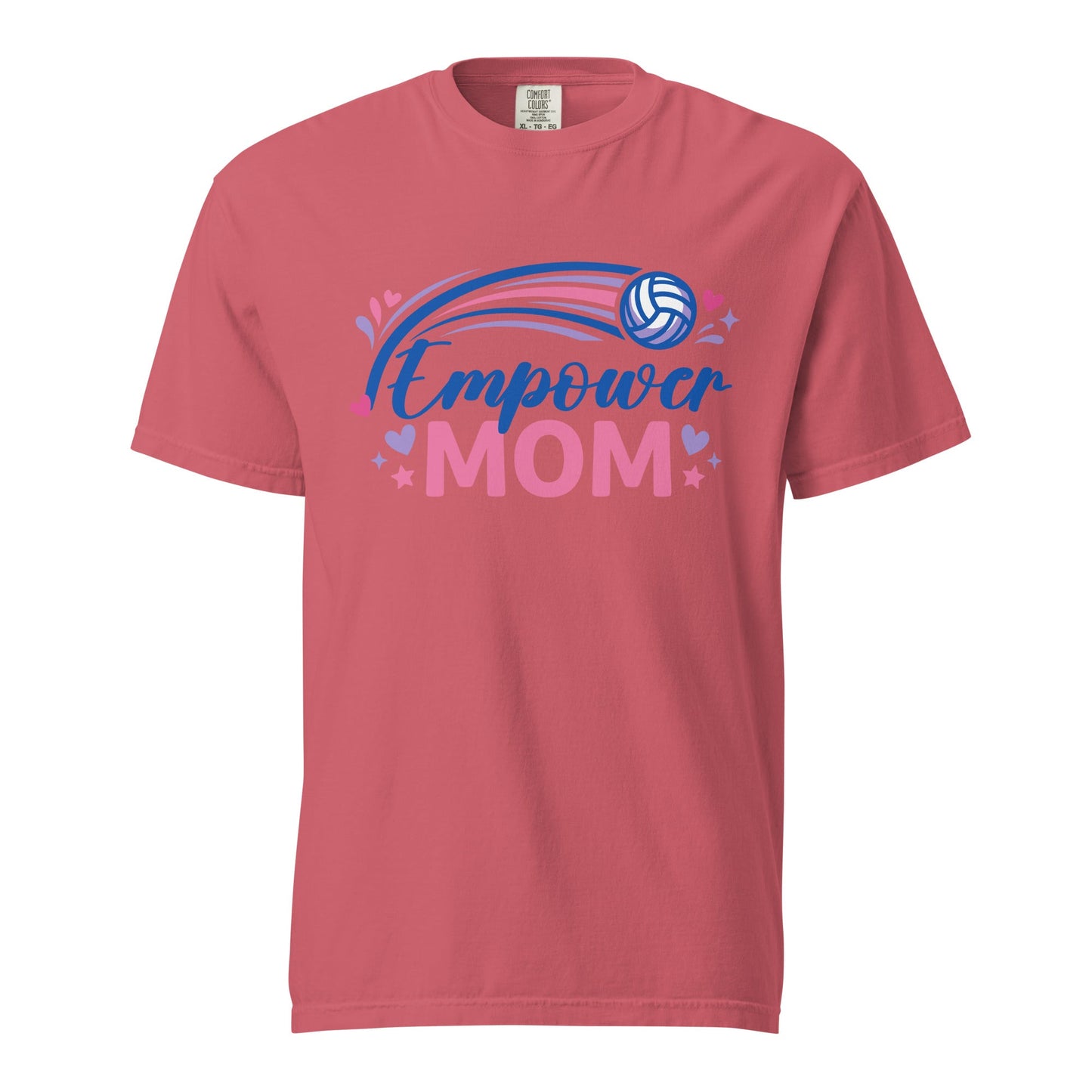 Signature | Comfort Colors T-Shirt | Empower Volleyball Club | Mom Crest Logo