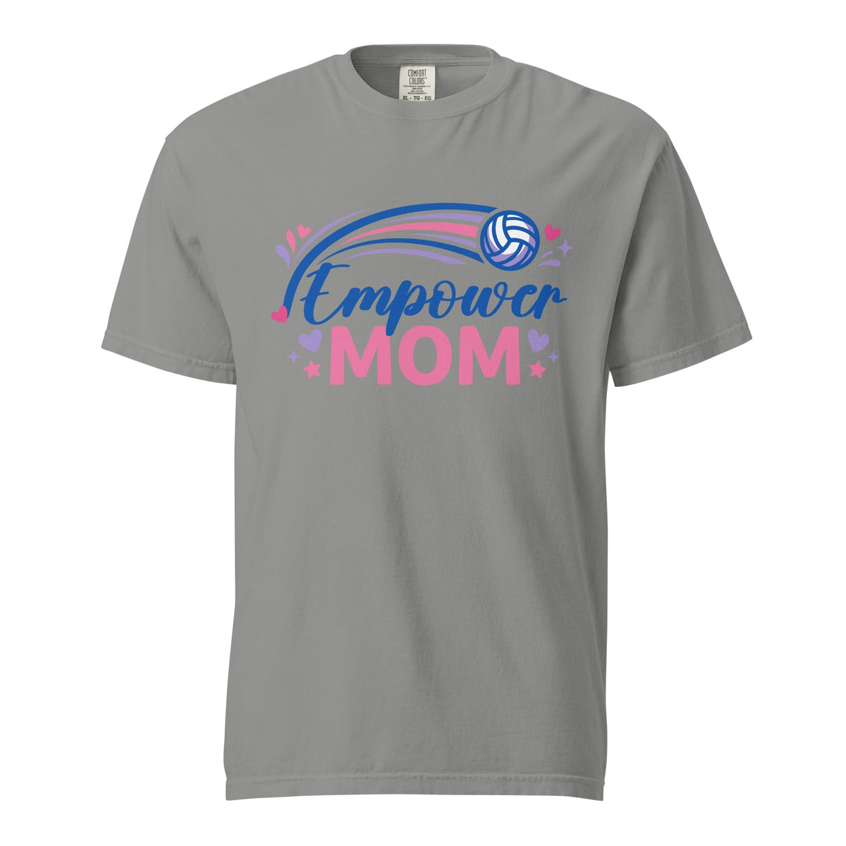 Signature | Comfort Colors T-Shirt | Empower Volleyball Club | Mom Crest Logo