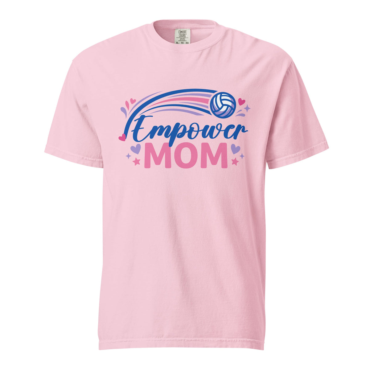 Signature | Comfort Colors T-Shirt | Empower Volleyball Club | Mom Crest Logo