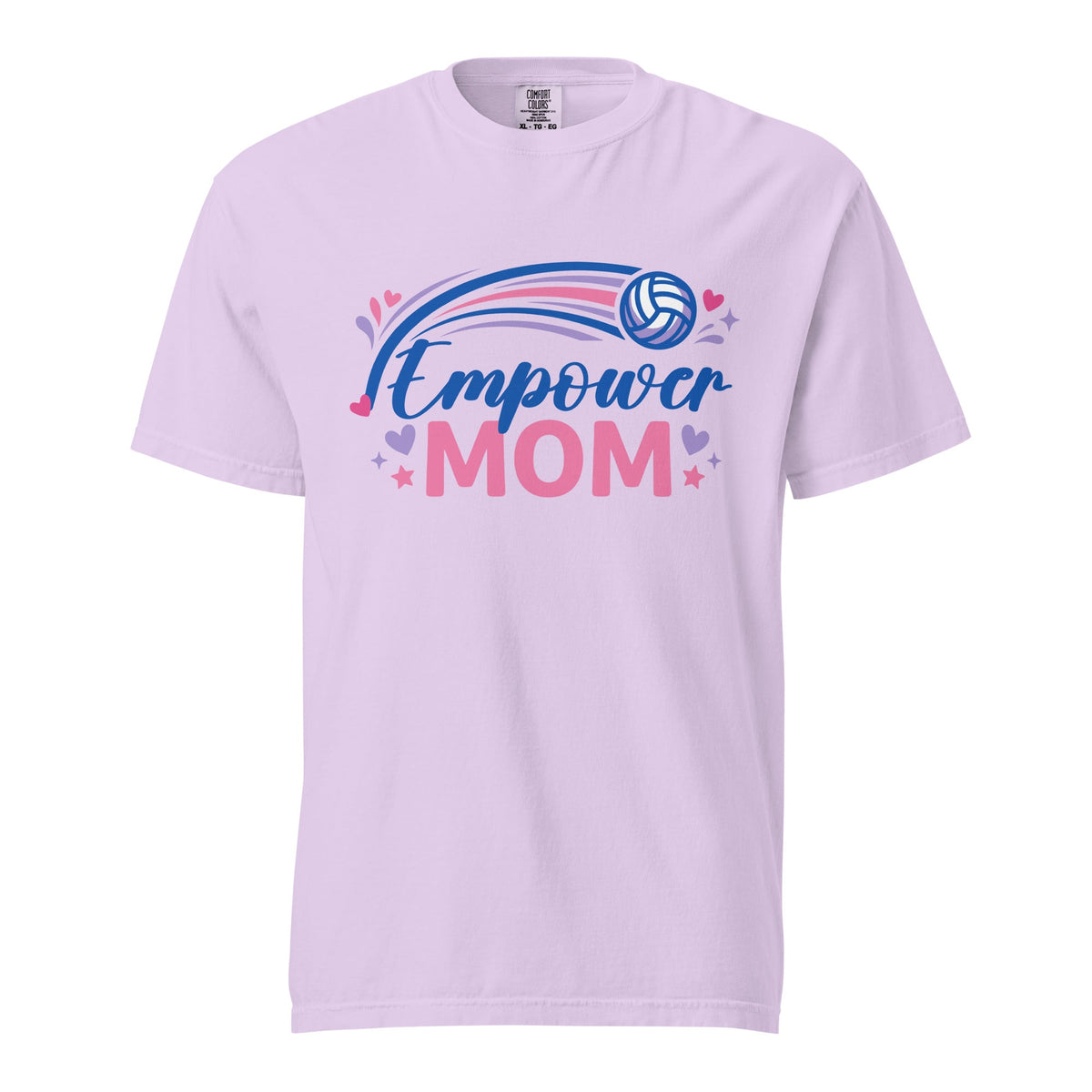 Signature | Comfort Colors T-Shirt | Empower Volleyball Club | Mom Crest Logo
