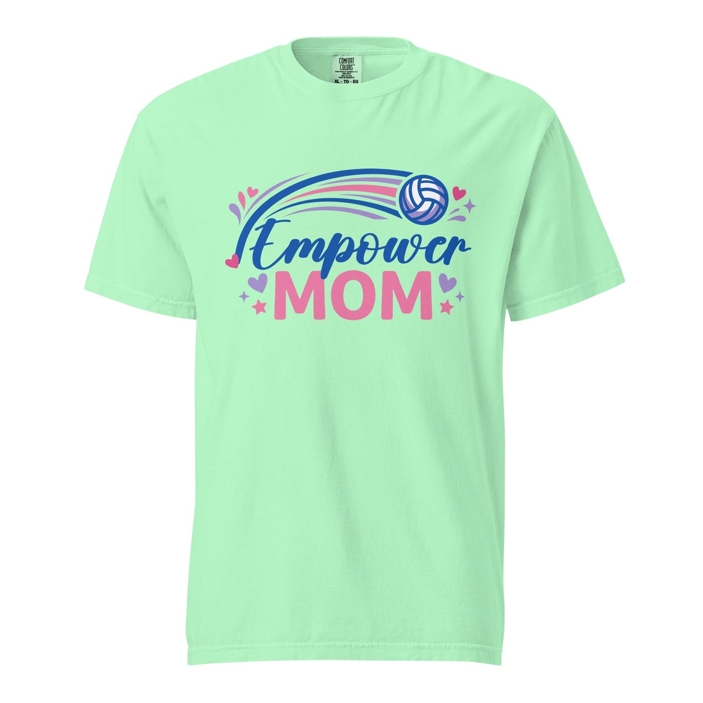 Signature | Comfort Colors T-Shirt | Empower Volleyball Club | Mom Crest Logo