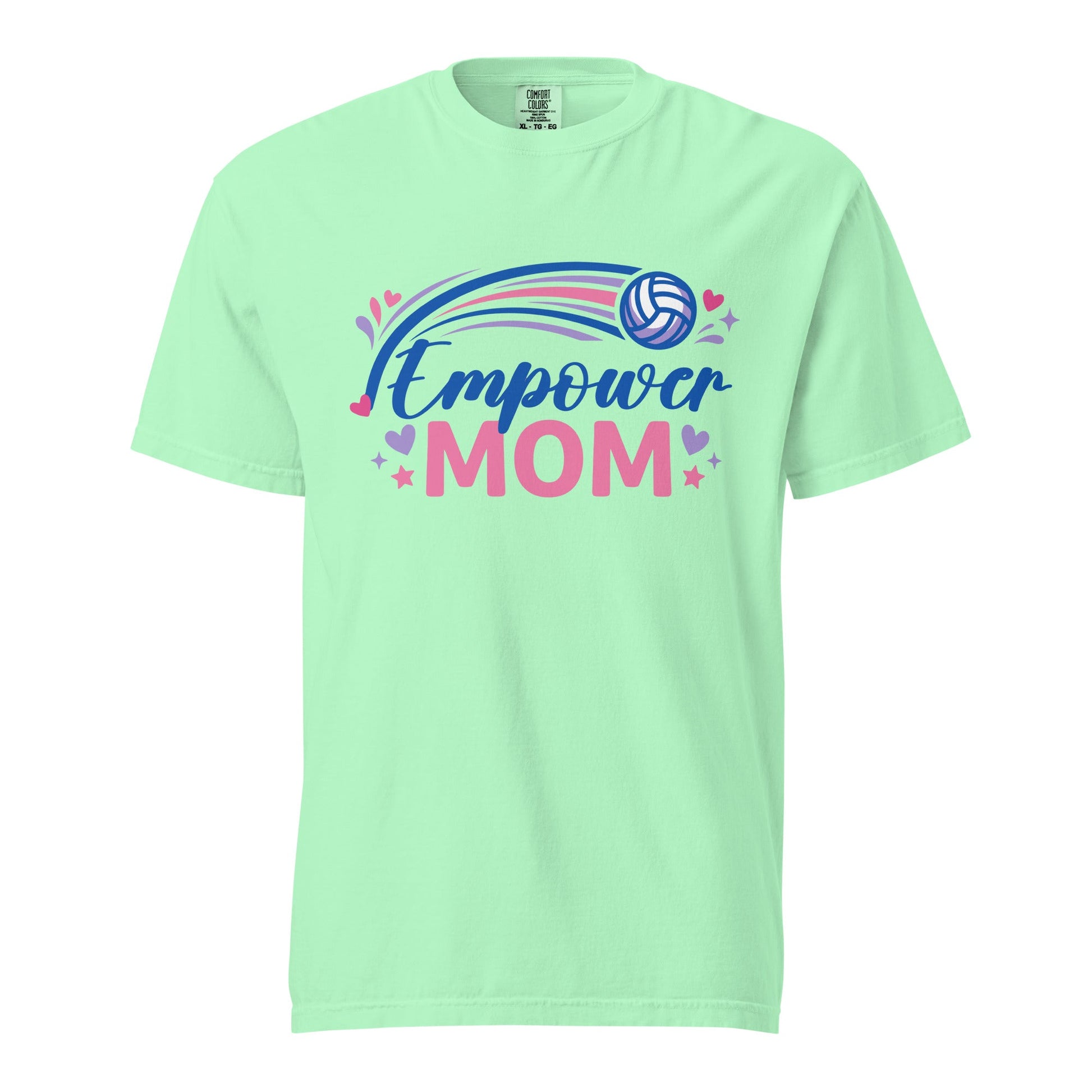 Signature | Comfort Colors T-Shirt | Empower Volleyball Club | Mom Crest Logo