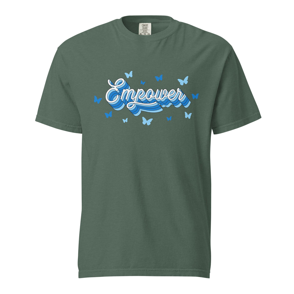 Signature | Comfort Colors T-Shirt | Empower Volleyball Club | Vanguard Logo