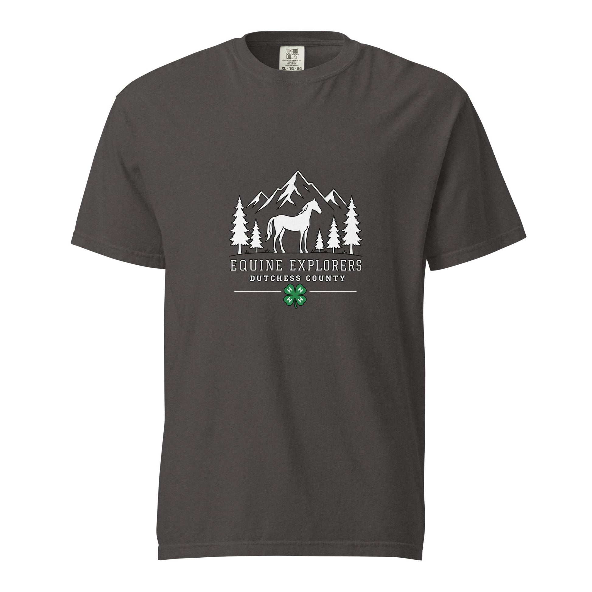 Signature | Comfort Colors T-Shirt | Equine Explorers | Dutchess Crest Trailblazers Logo