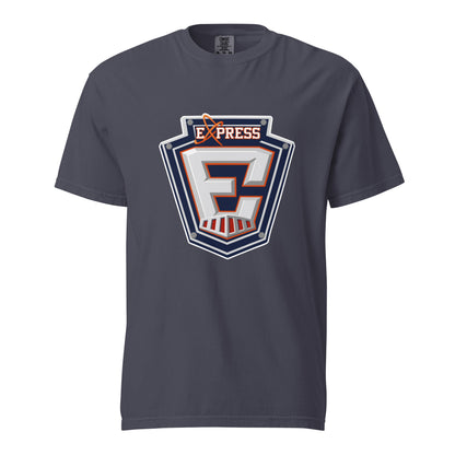 Signature | Comfort Colors T-Shirt | Erie Express Football | E Badge Logo