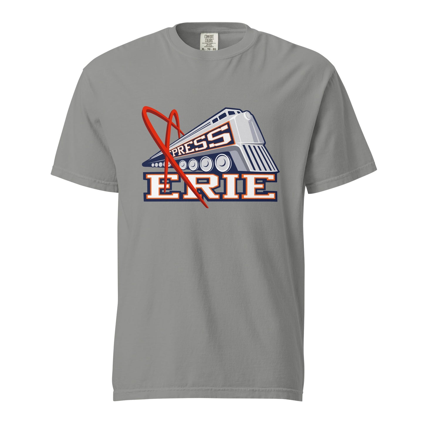 Signature | Comfort Colors T-Shirt | Erie Express Football | Locomotive Logo