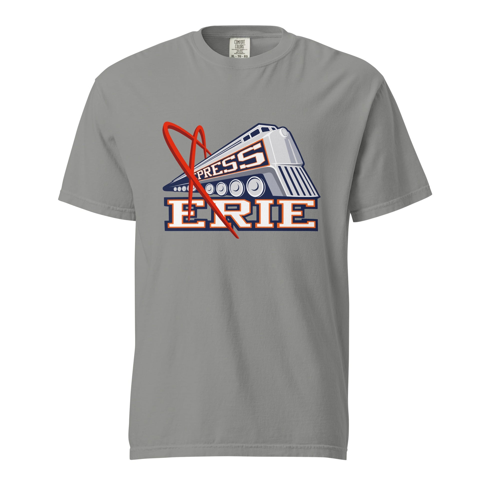 Signature | Comfort Colors T-Shirt | Erie Express Football | Locomotive Logo