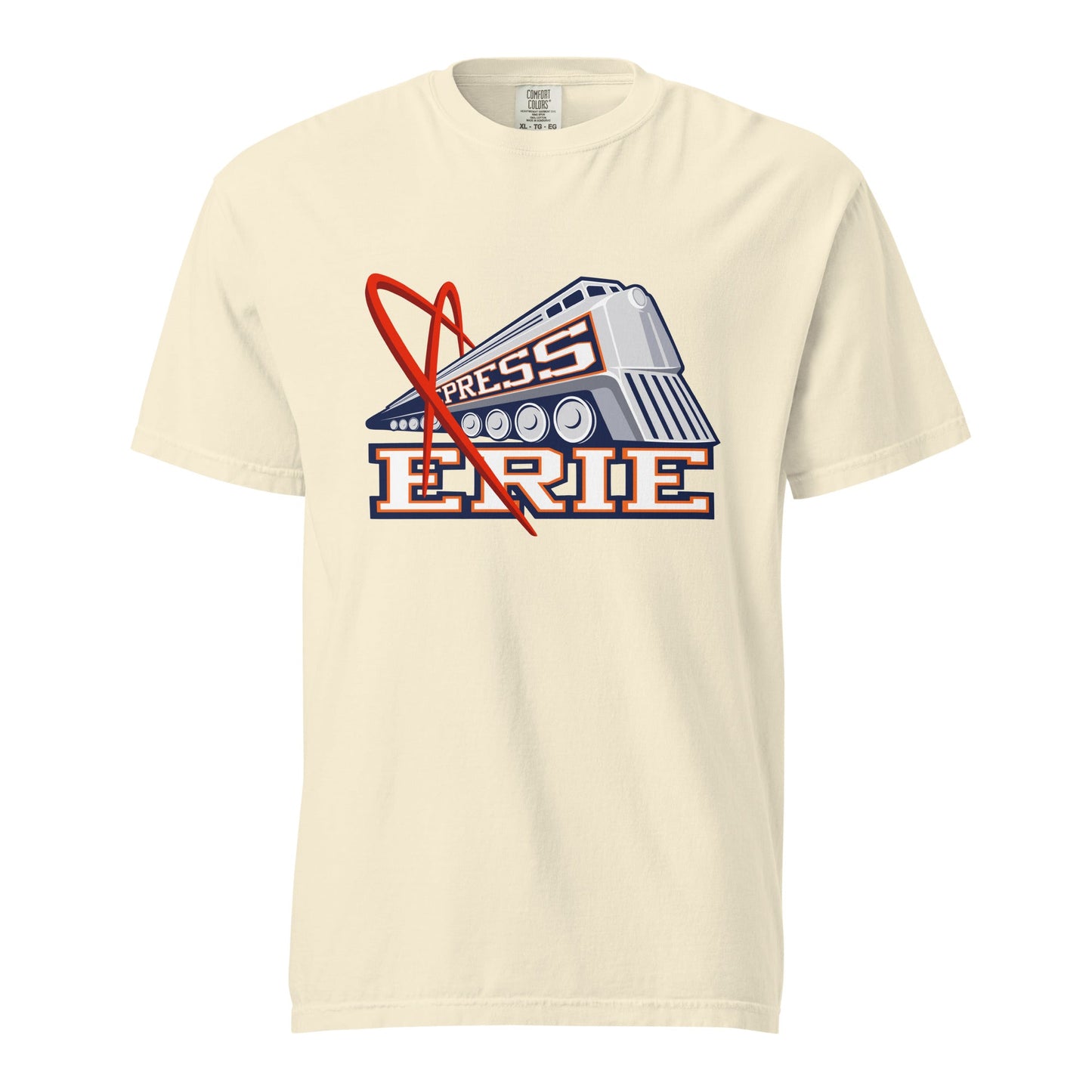 Signature | Comfort Colors T-Shirt | Erie Express Football | Locomotive Logo