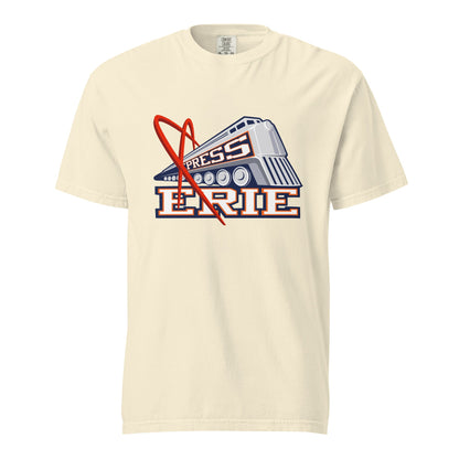 Signature | Comfort Colors T-Shirt | Erie Express Football | Locomotive Logo