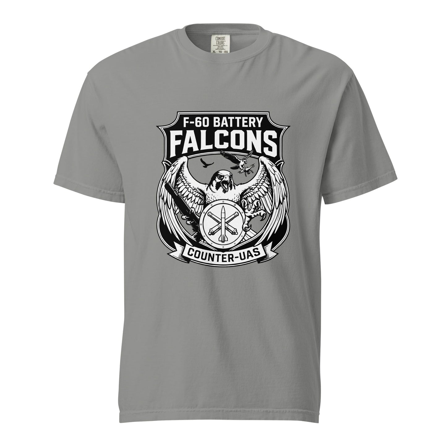 Signature | Comfort Colors T-Shirt | F - 60th ADA | Falcon Shield Logo