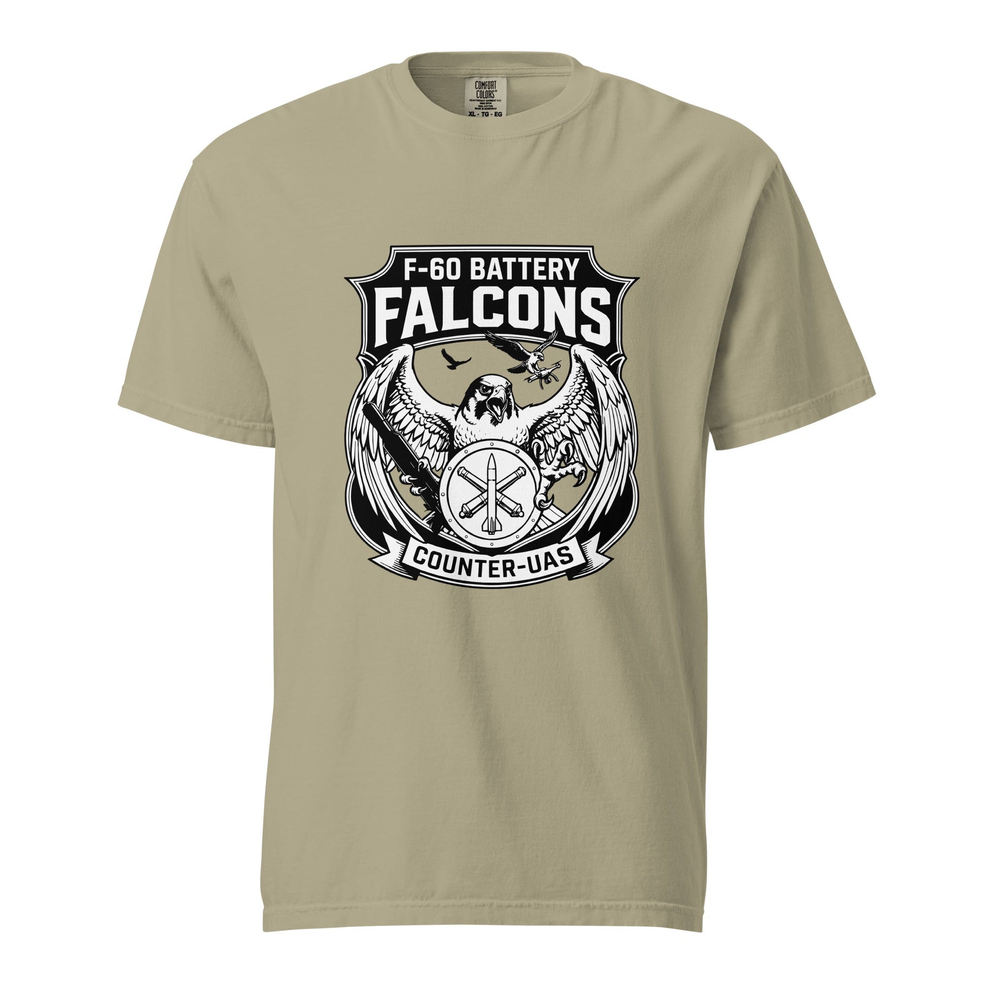 Signature | Comfort Colors T-Shirt | F - 60th ADA | Falcon Shield Logo