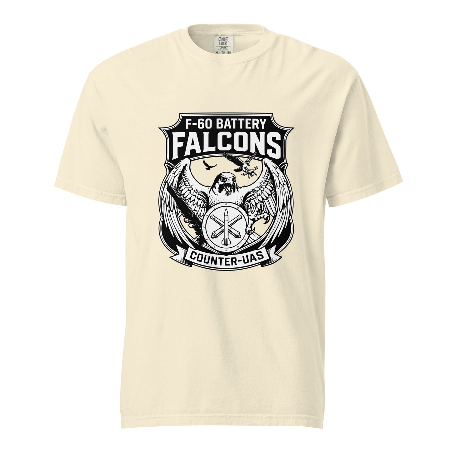 Signature | Comfort Colors T-Shirt | F - 60th ADA | Falcon Shield Logo