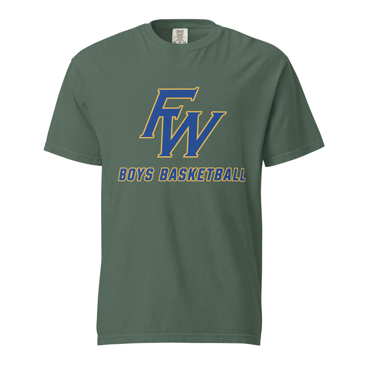 Signature | Comfort Colors T-Shirt | Fayette Ware Boys Basketball | FW Crest Logo