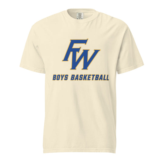 Signature | Comfort Colors T-Shirt | Fayette Ware Boys Basketball | FW Crest Logo