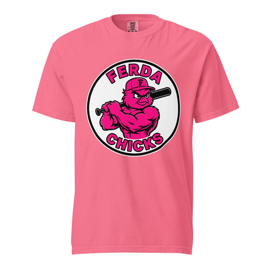 Signature | Comfort Colors T-Shirt | FerDa Chicks | Badge Logo