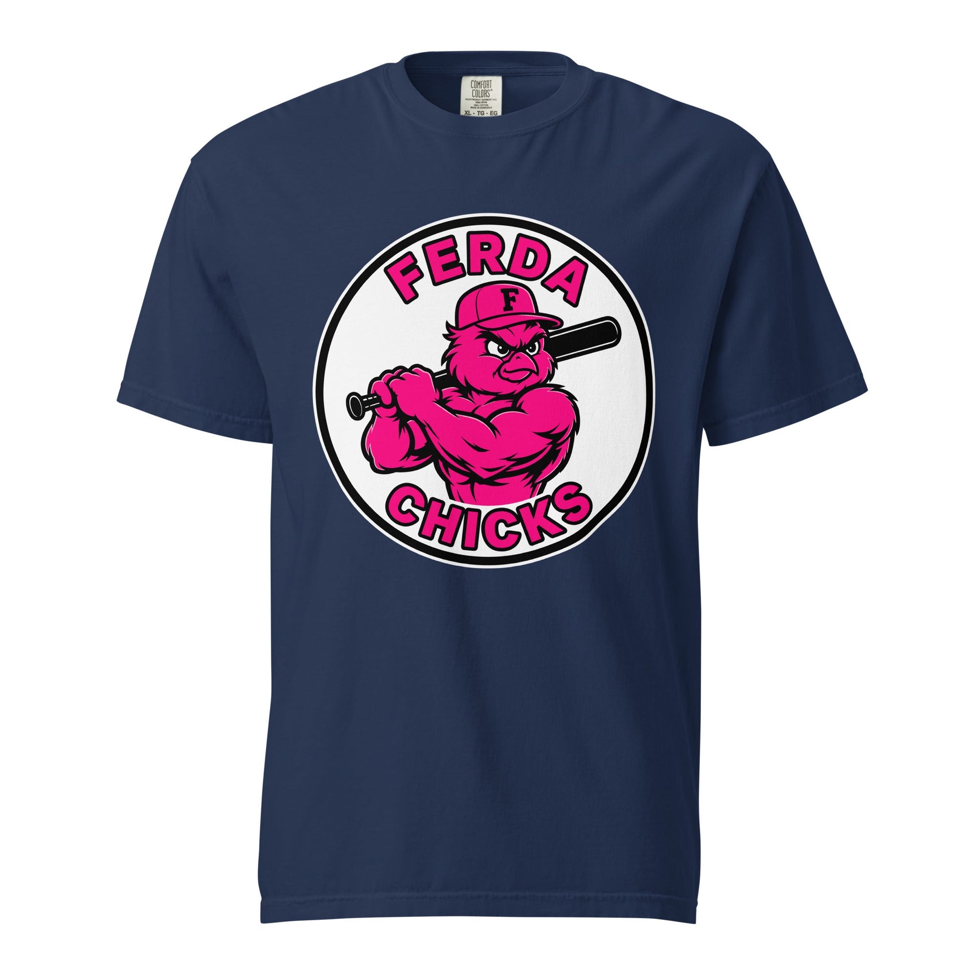 Signature | Comfort Colors T-Shirt | FerDa Chicks | Badge Logo