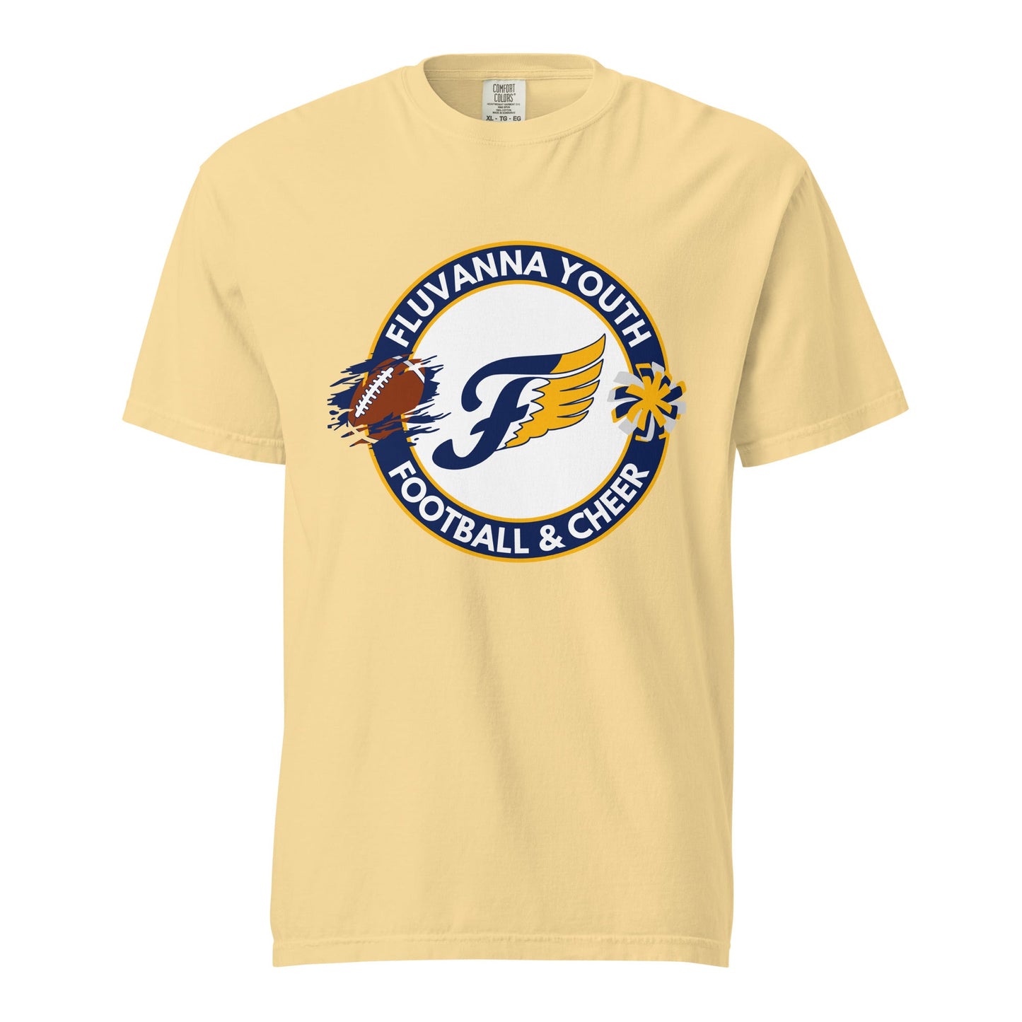 Signature | Comfort Colors T-Shirt | Fluvanna Youth Football and Cheer | Badge Logo