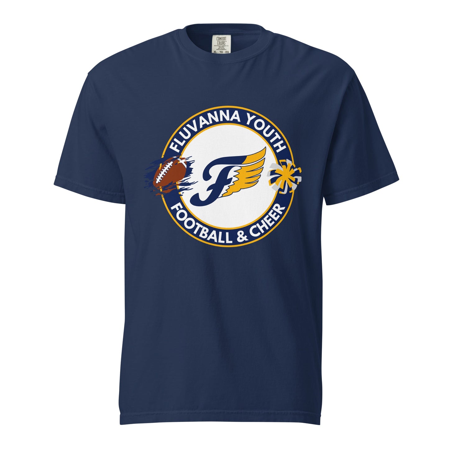 Signature | Comfort Colors T-Shirt | Fluvanna Youth Football and Cheer | Badge Logo