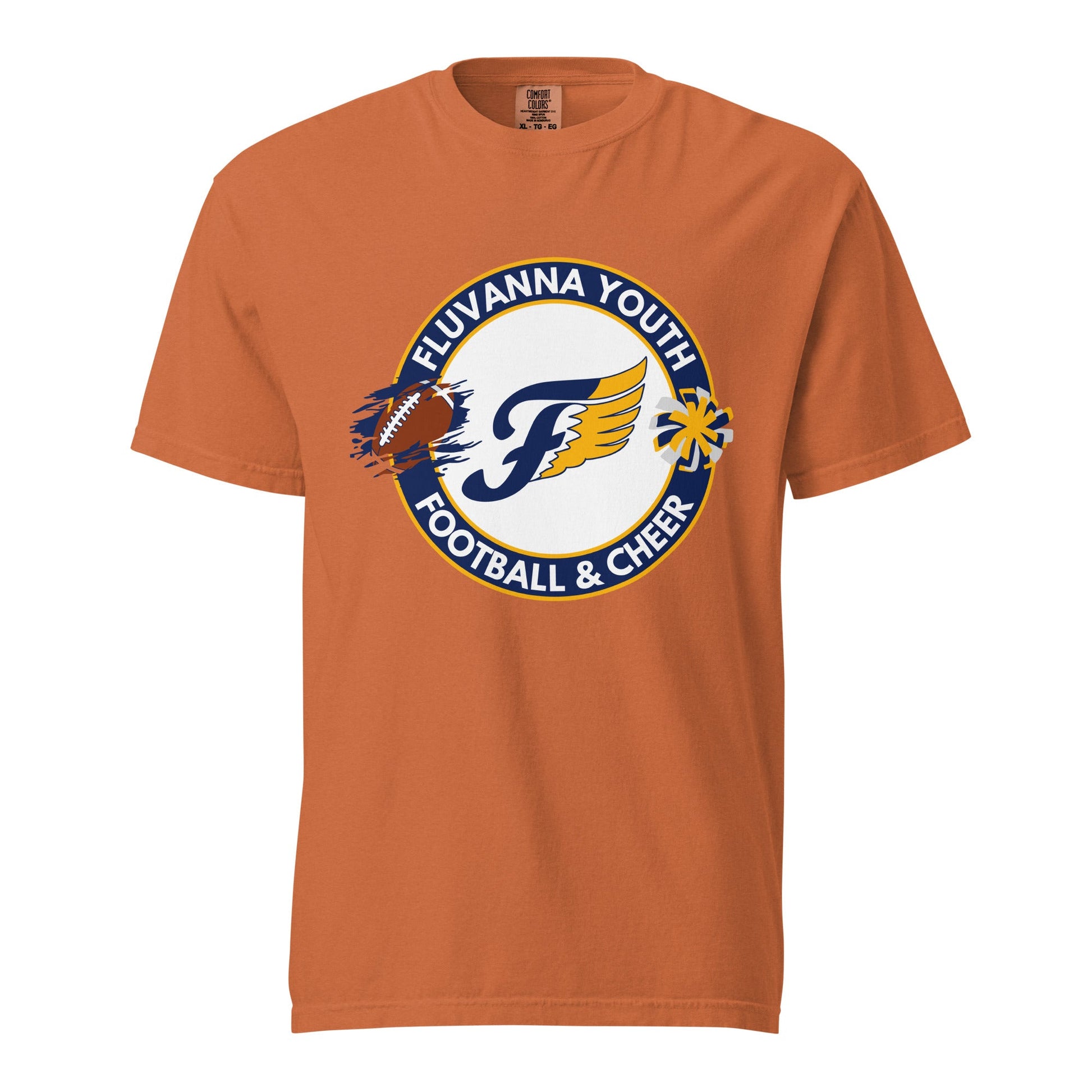Signature | Comfort Colors T-Shirt | Fluvanna Youth Football and Cheer | Badge Logo