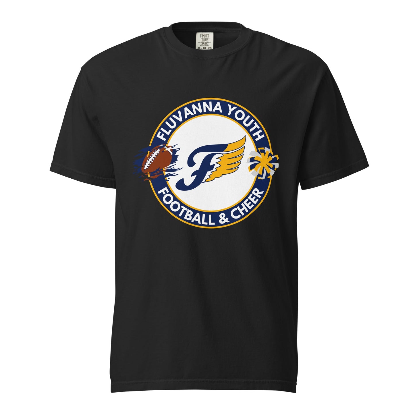Signature | Comfort Colors T-Shirt | Fluvanna Youth Football and Cheer | Badge Logo