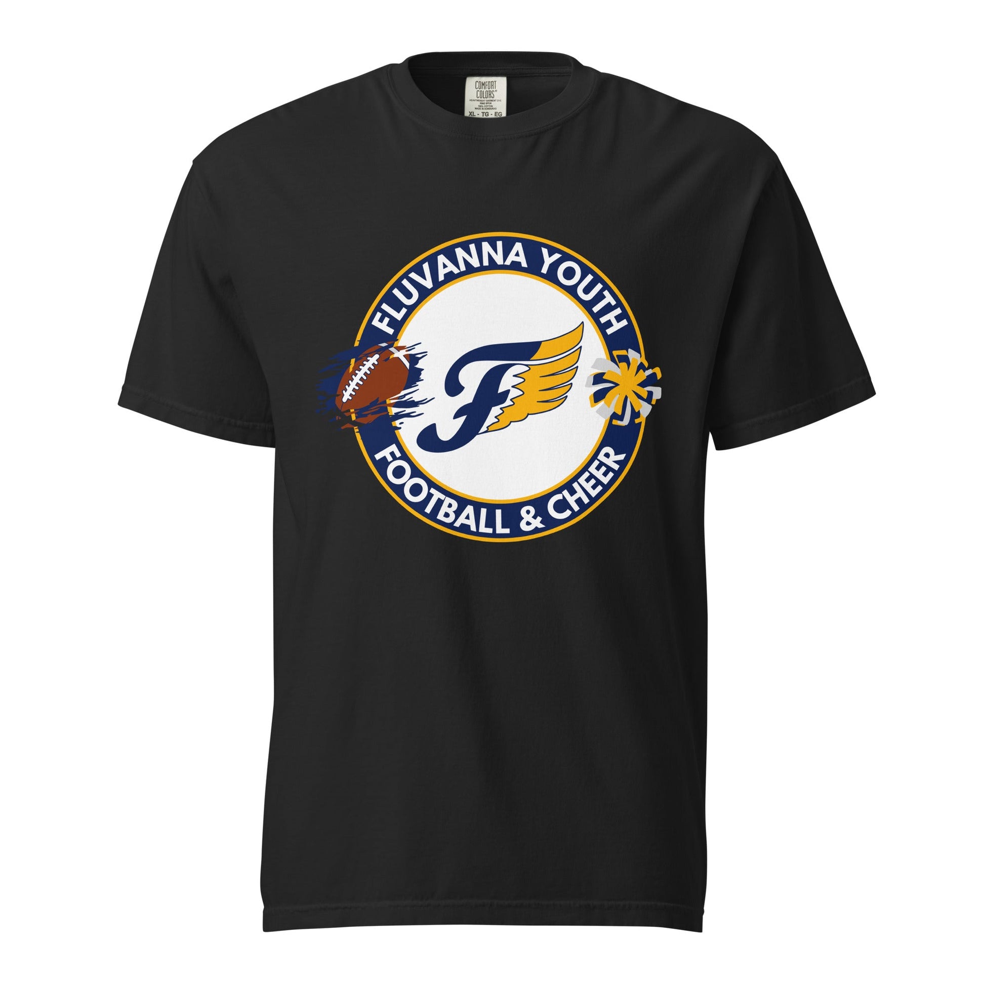 Signature | Comfort Colors T-Shirt | Fluvanna Youth Football and Cheer | Badge Logo