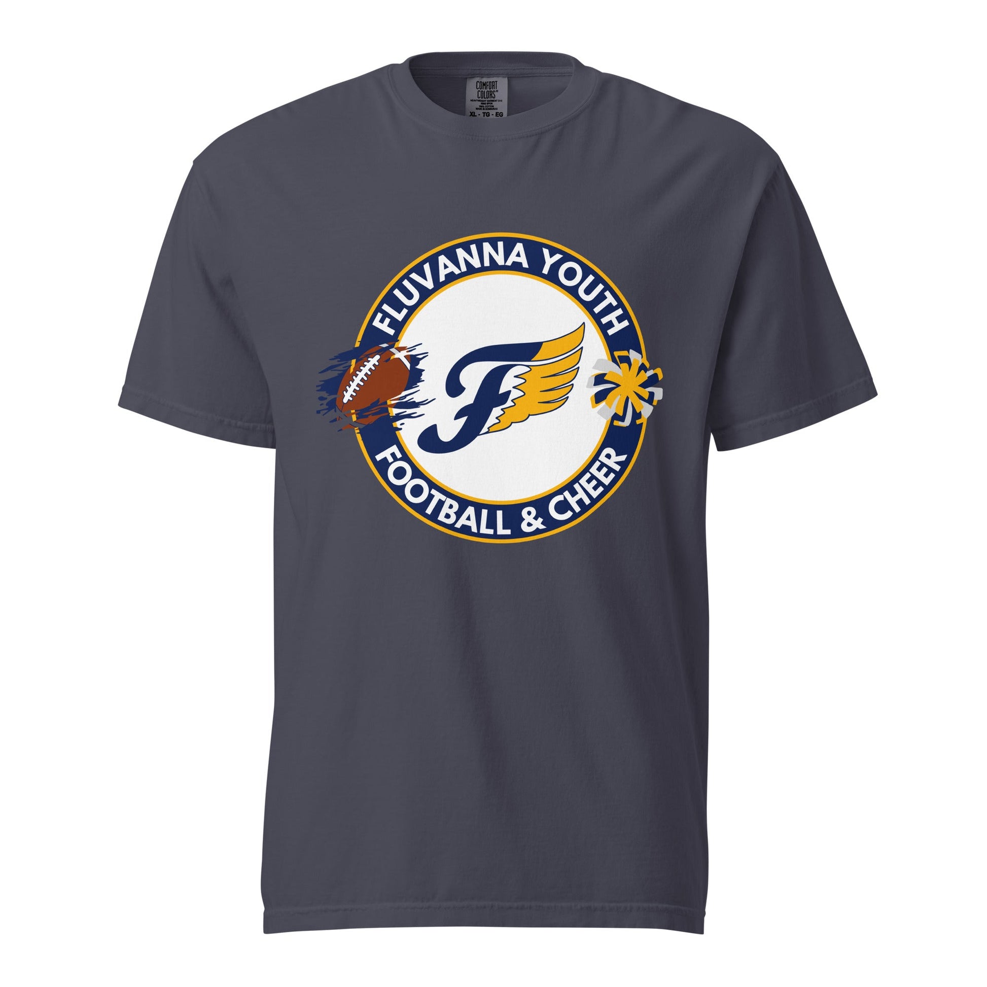 Signature | Comfort Colors T-Shirt | Fluvanna Youth Football and Cheer | Badge Logo